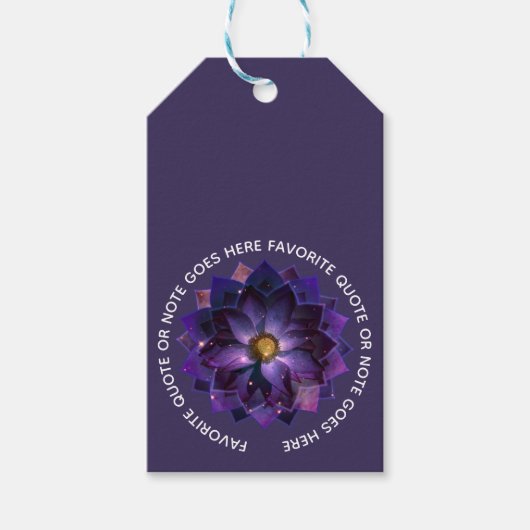 Mystical Lotus Blume Mandala | Neues Zeitalter Geschenkanhänger (Vorderseite)