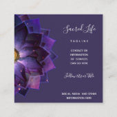 Mystical Lotus Blume Mandala | Neues Zeitalter Quadratische Visitenkarte (Rückseite)
