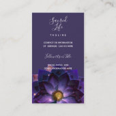 Mystical Lotus Blume Mandala | Neues Zeitalter Visitenkarte (Rückseite)