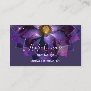 Mystical Lotus Blume Mandala Neues Zeitalter Visitenkarte