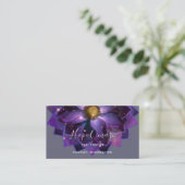 Mystical Lotus Blume Mandala | Neues Zeitalter Visitenkarte (Stehend Vorderseite)