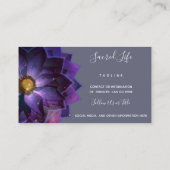 Mystical Lotus Blume Mandala | Neues Zeitalter Visitenkarte (Rückseite)