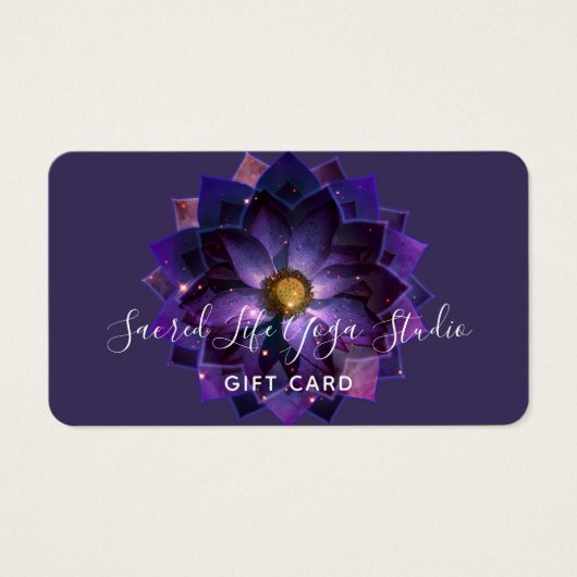 Mystical Lotus Blume Mandala | New Age Gift Card (Vorderseite)
