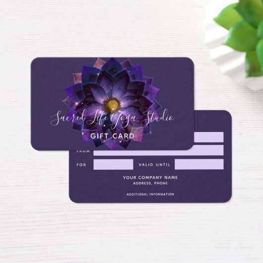 Mystical Lotus Blume Mandala | New Age Gift Card (Schreibtisch)
