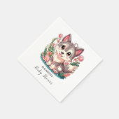 Mystical Lovely Wolf Baby Dusche Serviette (Ecke)