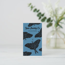 Mystical Luna Moth Juwelier Button Business Card Visitenkarte