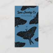 Mystical Luna Moth Juwelier Button Business Card Visitenkarte (Vorderseite)