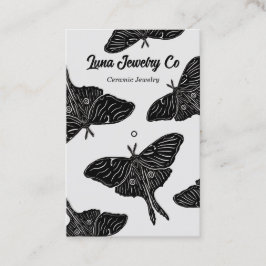 Mystical Luna Moth Juwelier Button Business Card Visitenkarte