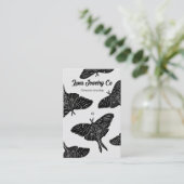 Mystical Luna Moth Juwelier Button Business Card Visitenkarte (Stehend Vorderseite)