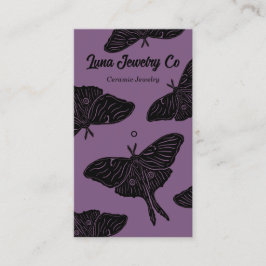Mystical Luna Moth Juwelier Button Business Card Visitenkarte