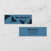 Mystical Luna Moth Juwelry Stud Business Card Mini Visitenkarte (Vorne/Hinten)