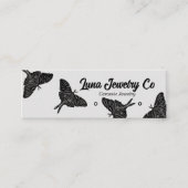 Mystical Luna Moth Juwelry Stud Business Card Mini Visitenkarte (Vorderseite)
