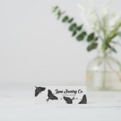 Mystical Luna Moth Juwelry Stud Business Card Mini Visitenkarte (Stehend Vorderseite)