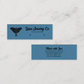 Mystical Luna Moth Juwelry Stud Business Card Mini Visitenkarte (Vorne/Hinten)