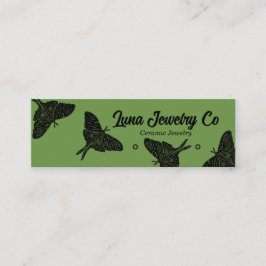 Mystical Luna Moth Juwelry Stud Business Card Mini Visitenkarte