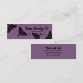 Mystical Luna Moth Juwelry Stud Business Card Mini Visitenkarte (Vorne/Hinten)