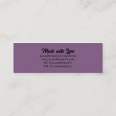 Mystical Luna Moth Juwelry Stud Business Card Mini Visitenkarte (Rückseite)
