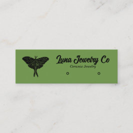 Mystical Luna Moth Juwelry Stud Business Card Mini Visitenkarte