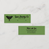 Mystical Luna Moth Juwelry Stud Business Card Mini Visitenkarte (Vorne/Hinten)