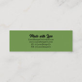 Mystical Luna Moth Juwelry Stud Business Card Mini Visitenkarte (Rückseite)