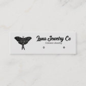 Mystical Luna Moth Juwelry Stud Business Card Mini Visitenkarte (Vorderseite)
