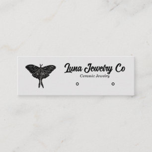 Mystical Luna Moth Juwelry Stud Business Card Mini Visitenkarte