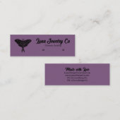 Mystical Luna Moth Juwelry Stud Business Card Mini Visitenkarte (Vorne/Hinten)