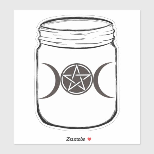 Mystical Magic Moons Mason Jar Halloween-Party Aufkleber (Blatt)