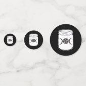 Mystical Magic Moons Mason Jar Halloween-Party Konfetti (Rückseiten)