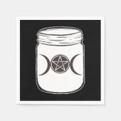 Mystical Magic Moons Mason Jar Halloween-Party Serviette (Vorderseite)
