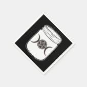 Mystical Magic Moons Mason Jar Halloween-Party Serviette (Ecke)
