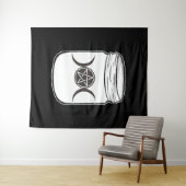 Mystical Magic Moons Mason Jar Halloween-Party Wandteppich (Beispiel (Horizontal))