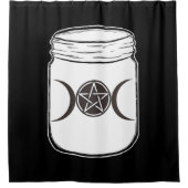 Mystical Magic Moons Triple Goddess Mason Jar Duschvorhang (Vorderseite)
