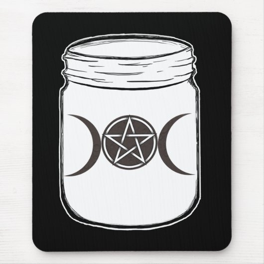 Mystical Magic Moons Triple Goddess Mason Jar Mousepad (Vorne)