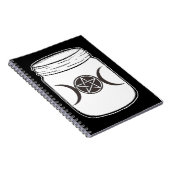 Mystical Magic Moons Triple Goddess Mason Jar Notizblock (Rechte Seite)