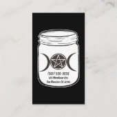 Mystical Magic Moons Triple Goddess Mason Jar Visitenkarte (Rückseite)
