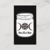 Mystical Magic Moons Triple Goddess Mason Jar Visitenkarte (Vorderseite)