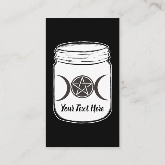 Mystical Magic Moons Triple Goddess Mason Jar Visitenkarte (Vorderseite)