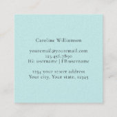 Mystical Magic Muschel Yoga Lehrer Quadratische Visitenkarte (Rückseite)