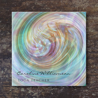 Mystical Magic Muschel Yoga Lehrer Quadratische Visitenkarte