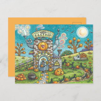 MYSTICAL MAGIC PIE FACTORY Funny Black Cats, Hexe Feiertagspostkarte