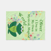 Mystical Magic World Funny Frog Fleecedecke (Vorderseite (Horizontal))