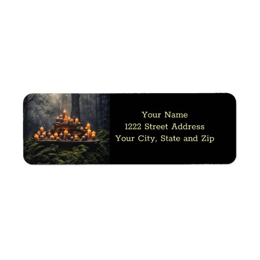 Mystical Magical Candles Forest Return Address (Vorne)