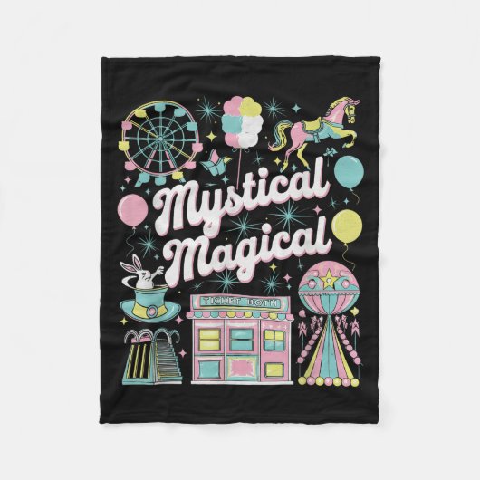 Mystical Magical Retro Aesthetic Space Gift Men Wo Fleecedecke (Vorderseite)