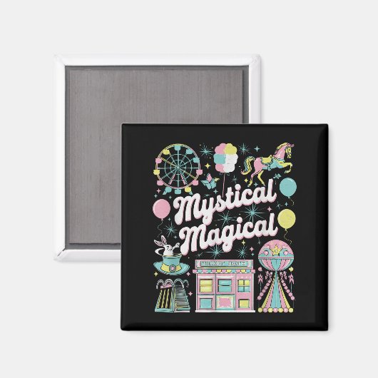 Mystical Magical Retro Aesthetic Space Gift Men Wo Magnet (Vorderseite/Rückseite)