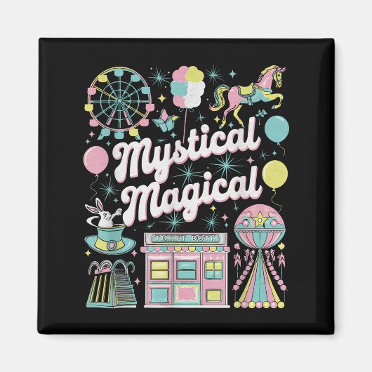 Mystical Magical Retro Aesthetic Space Gift Men Wo Magnet (Vorne)