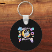 Mystical Magical Retro Aesthetic Space Men Women K Schlüsselanhänger (Vorderseite)