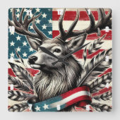 Mystical Majestic Deather Feather Quadratische Wanduhr (Vorderseite)