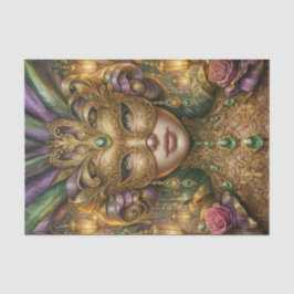 Mystical Mardi Gras Mask Decoupage Paper Seidenpapier