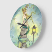 Mystical Mermaid Fantasy Art von Molly Harrison Große Wanduhr (Winkel)